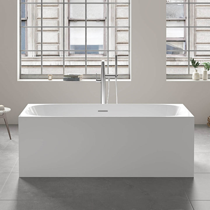 Studio Square Freestanding Overflow Bathtub