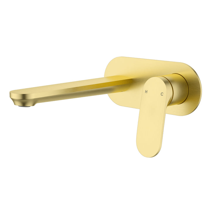 Sulu Brass Wall Mixer Set Single Backplate