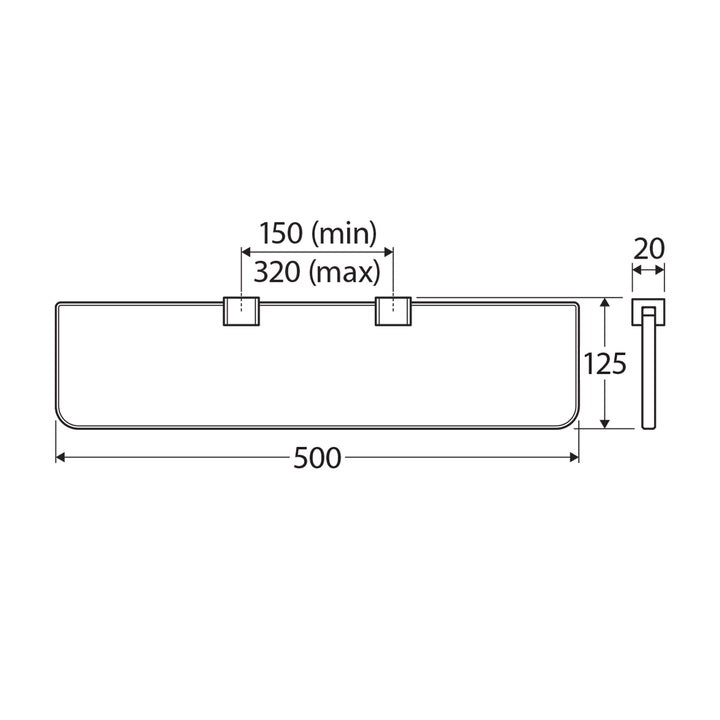 Tono Rectangular Glass Shelf