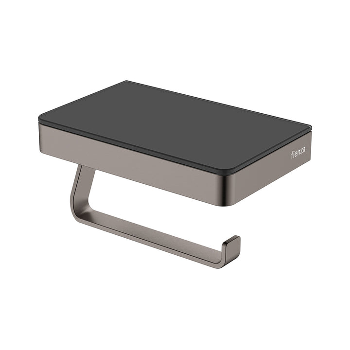 Tono Glass Shelf Toilet Roll Holder