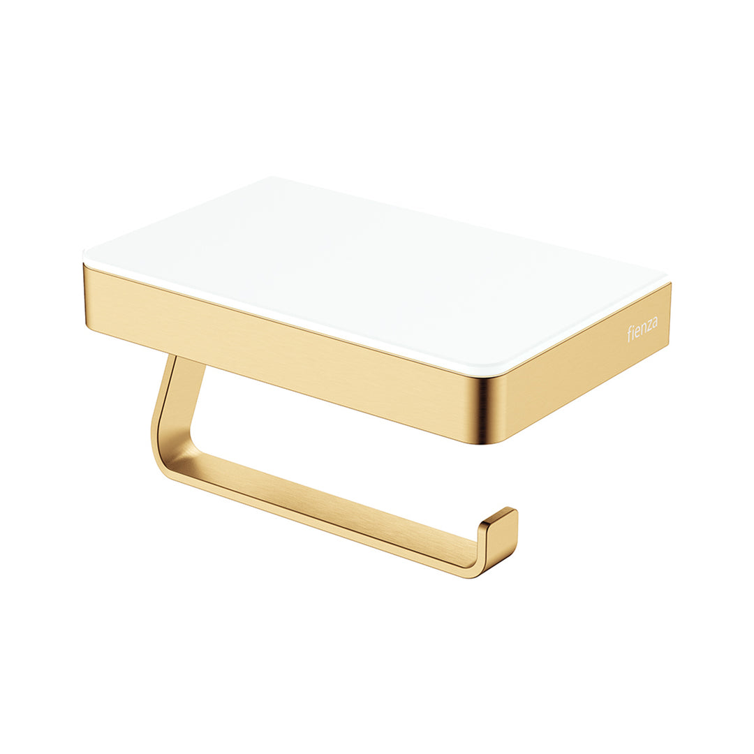 Tono Glass Shelf Toilet Roll Holder