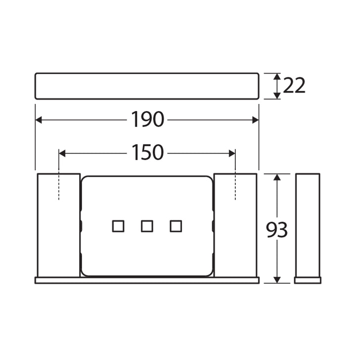 Tono Rectangular Soap Holder Shelf