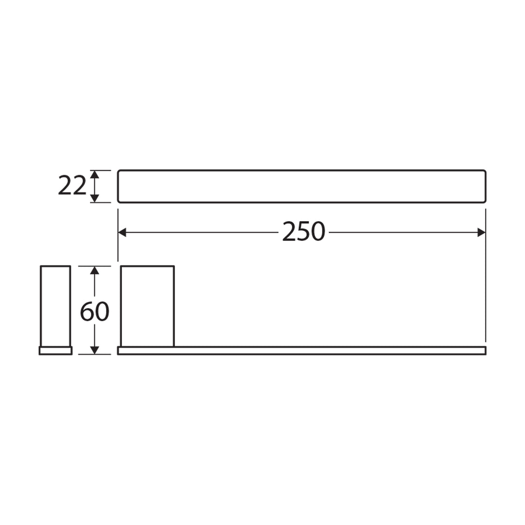 Tono Slim Rectangular Hand Towel Rail