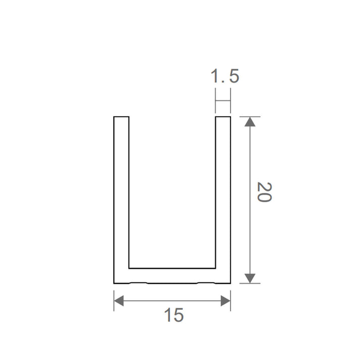 10mm Shower Screen Glass 20mm U Channel 2100mm