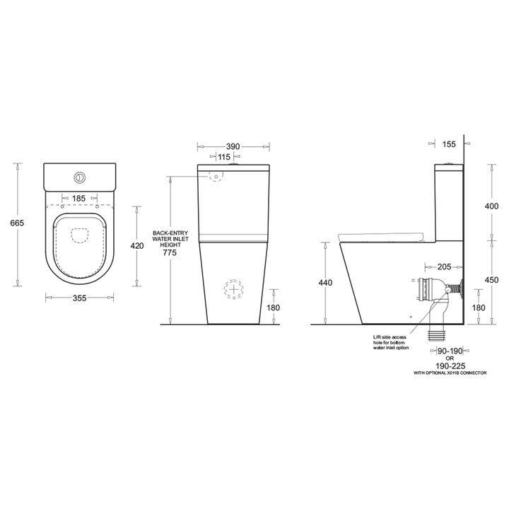 Venezia Ambulant Back to Wall Toilet Suite