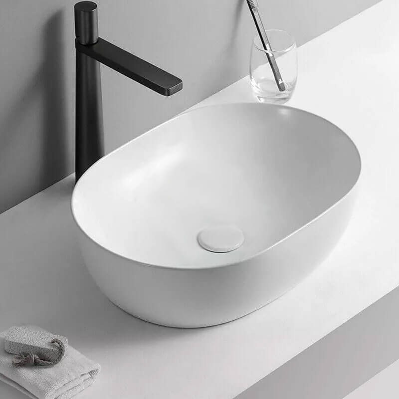 Dublin Above Counter Curved Oval Basin 490x350mm