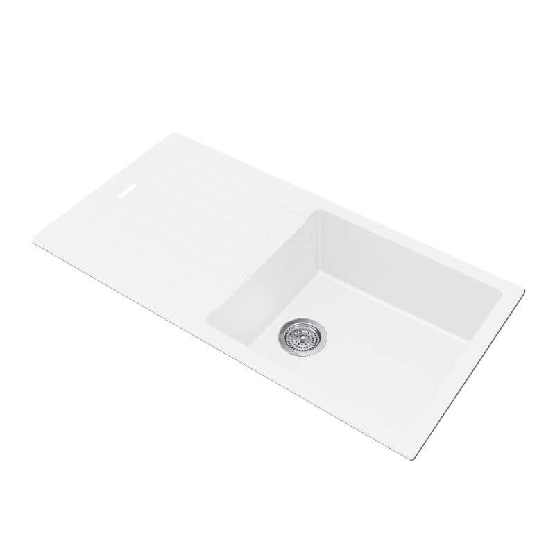 Arete Single Bowl Granite Sink with Drainer 1000x500x200mm