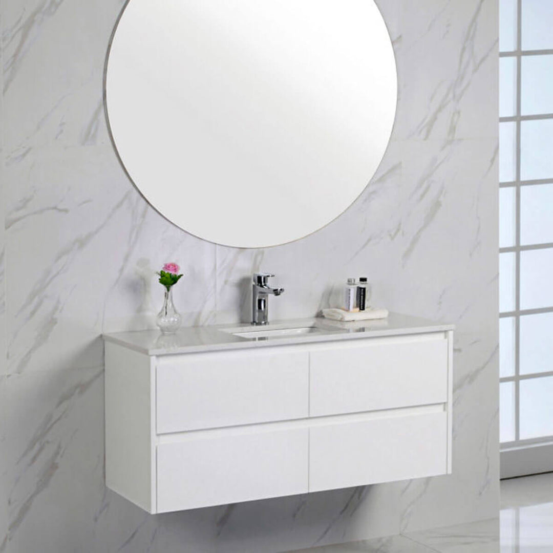 Leona White Drawers Only Wall Hung Vanity