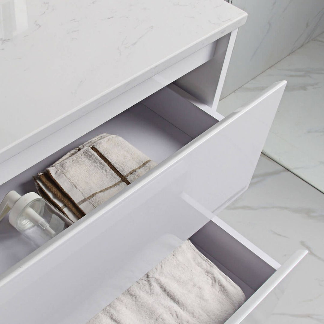Leona White Drawers Only Wall Hung Vanity