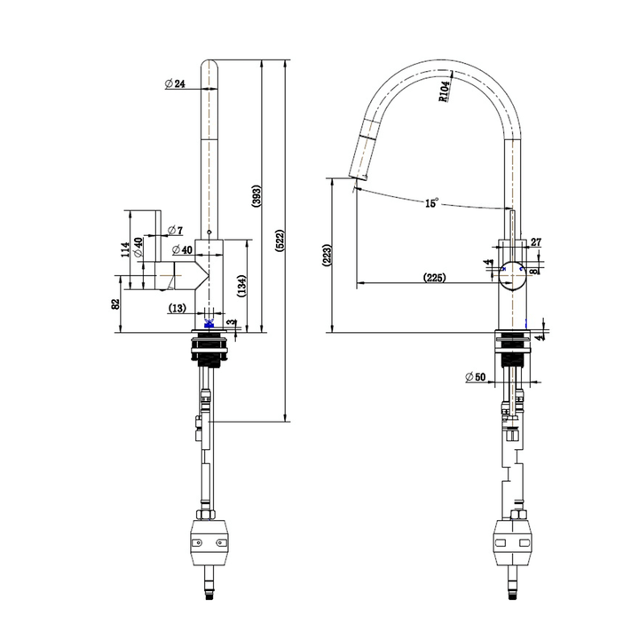 Lukas Pull Out Sink Kitchen Laundry Sink Mixer