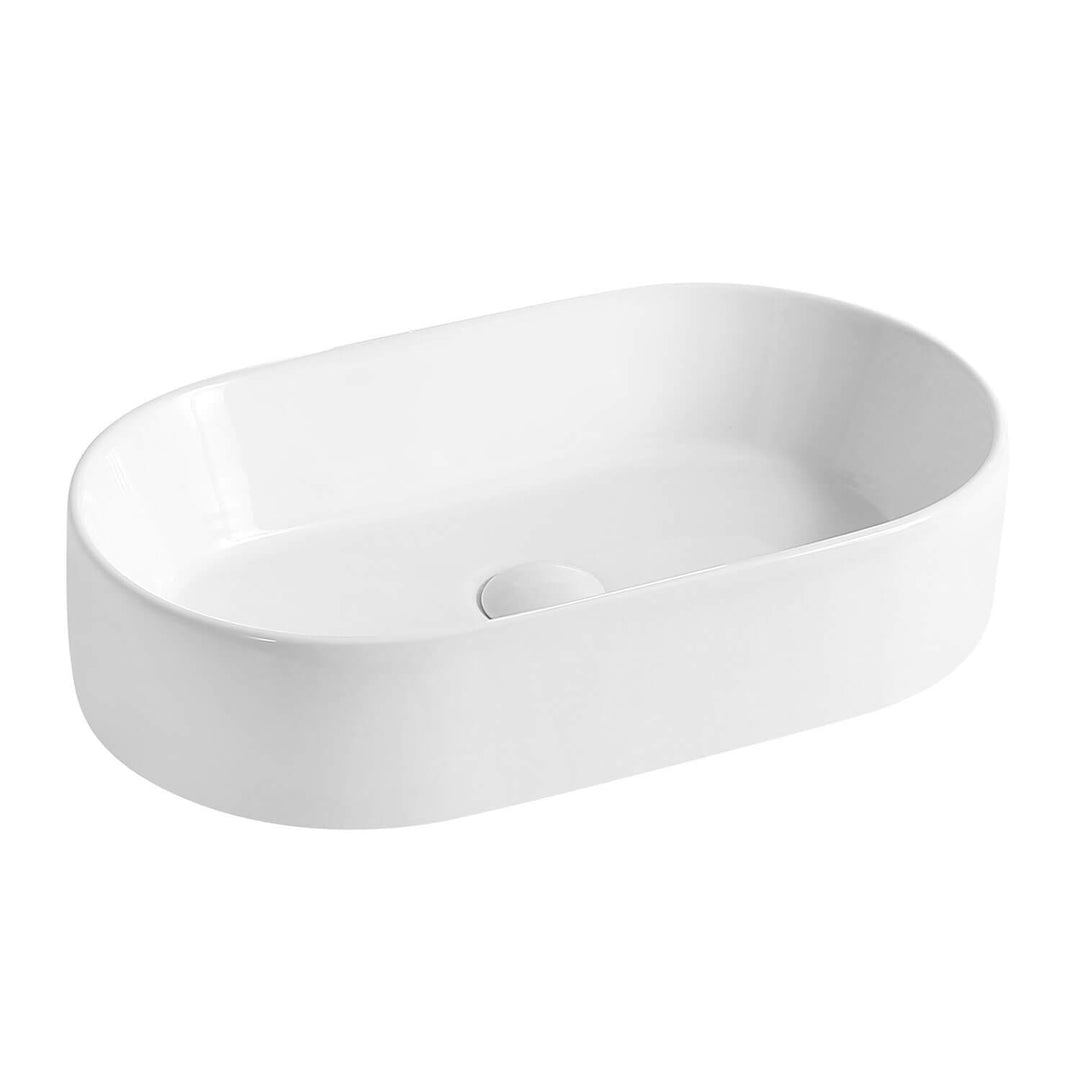 Berlin Pill Oval Above Counter Ceramic Basin 520mm
