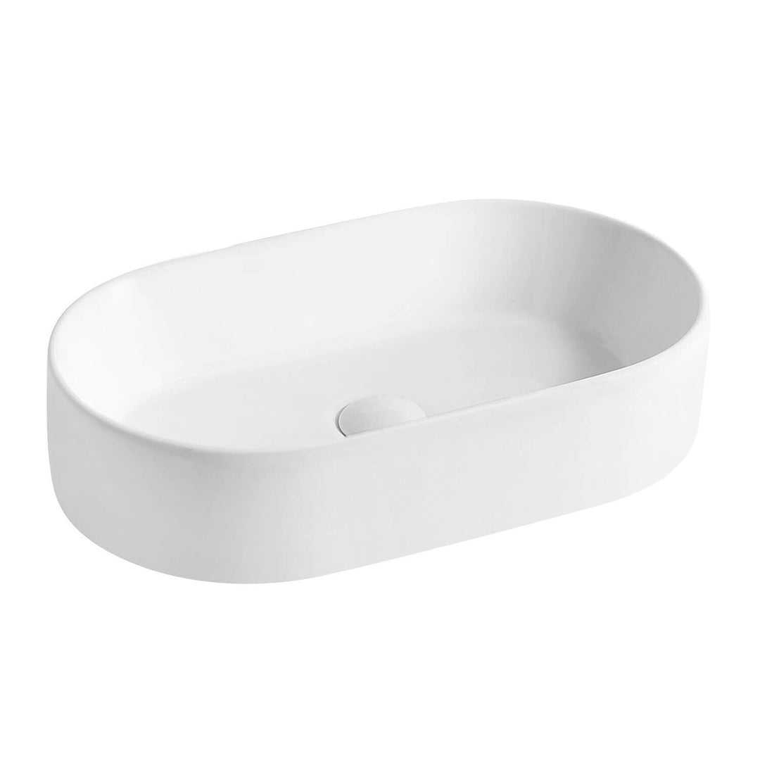 Berlin Pill Oval Above Counter Ceramic Basin 520mm