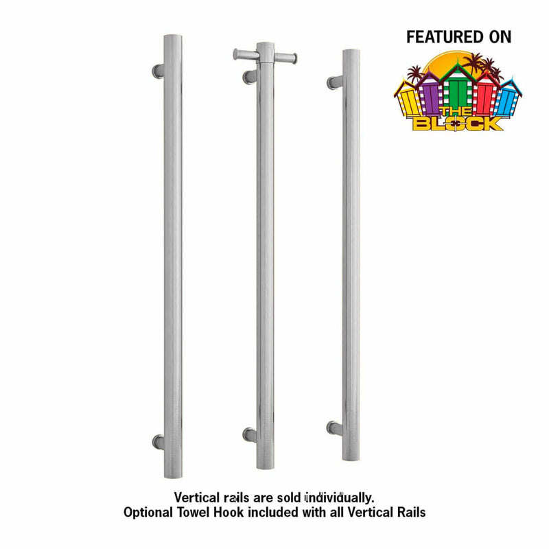 Thermorail Single Vertical 12V Heated Towel Rail 900mm
