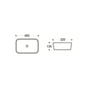 Oslo Above Counter Curved Rectangular Basin 460x320mm
