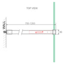 10mm Shower Screen Adjustable Glass Stabilising Support Arm