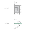 10mm Shower Screen Glass to Wall 90 Degree L-Hinge