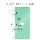 10mm Shower Screen Glass to Wall 90 Degree Offset Bracket
