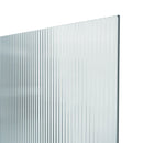10mm Narrow Reed Fluted Shower Screen Fixed Glass Panel 2050mm High