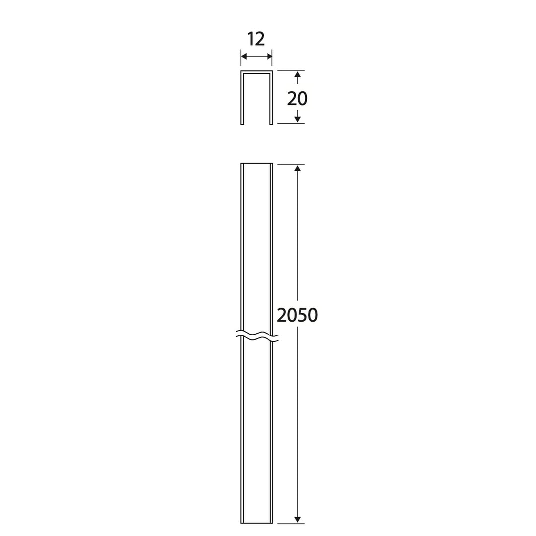 10mm Shower Screen Glass Wall Channel