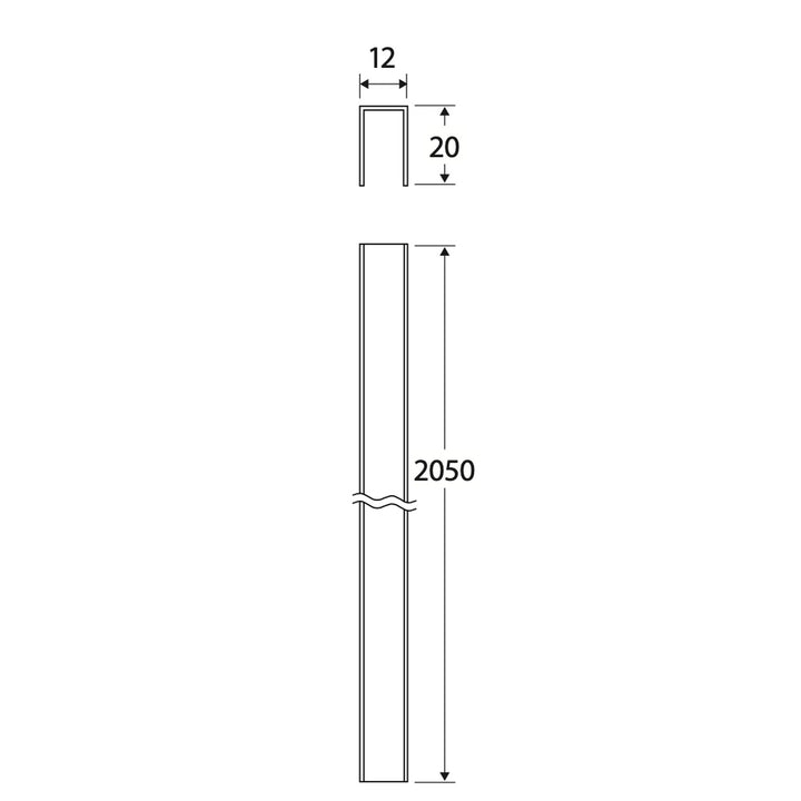 10mm Shower Screen Glass Wall Channel