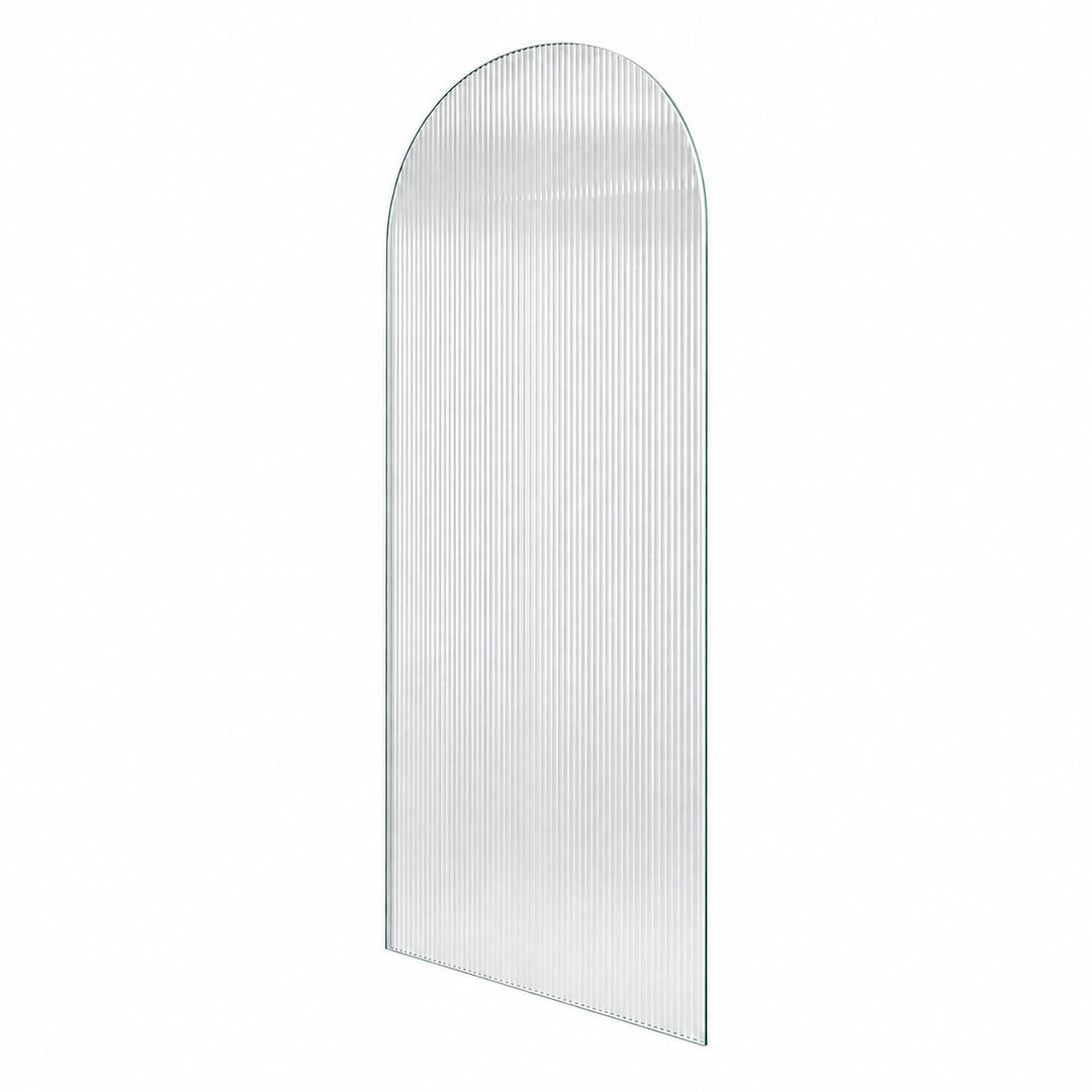 10mm Frameless Shower Screen Fixed Reeded Curved Panel