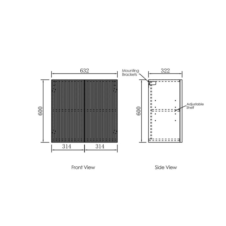 Marlo Fluted Laundry Cabinet Kit 1960mm