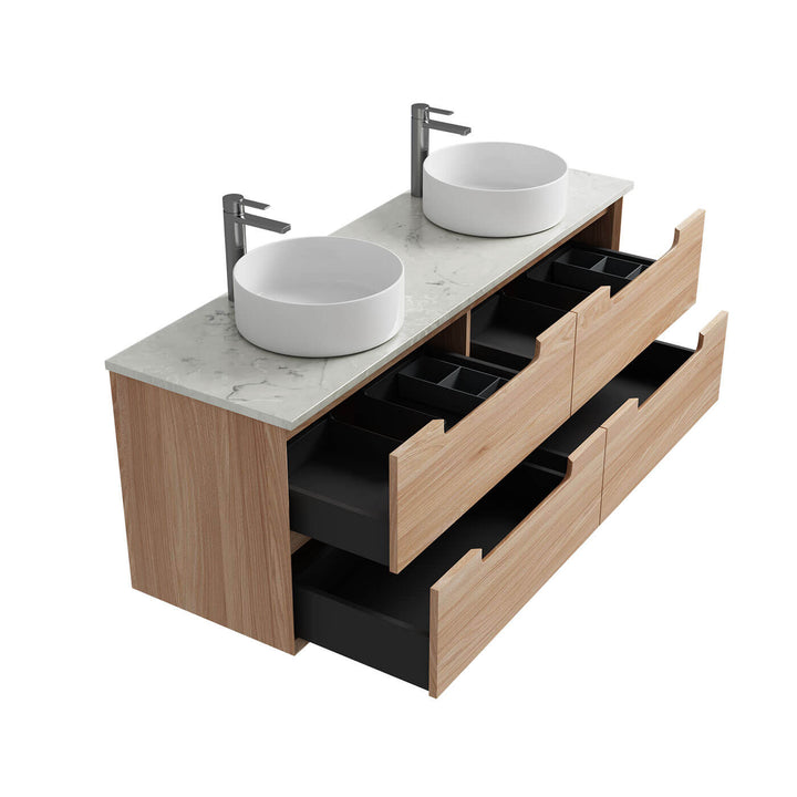 Ainsley Timber Grain Wall Hung Vanity (600-1500mm)