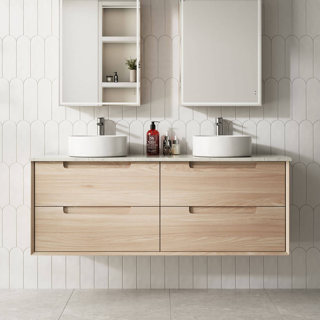Ainsley Timber Grain Wall Hung Vanity (600-1500mm)