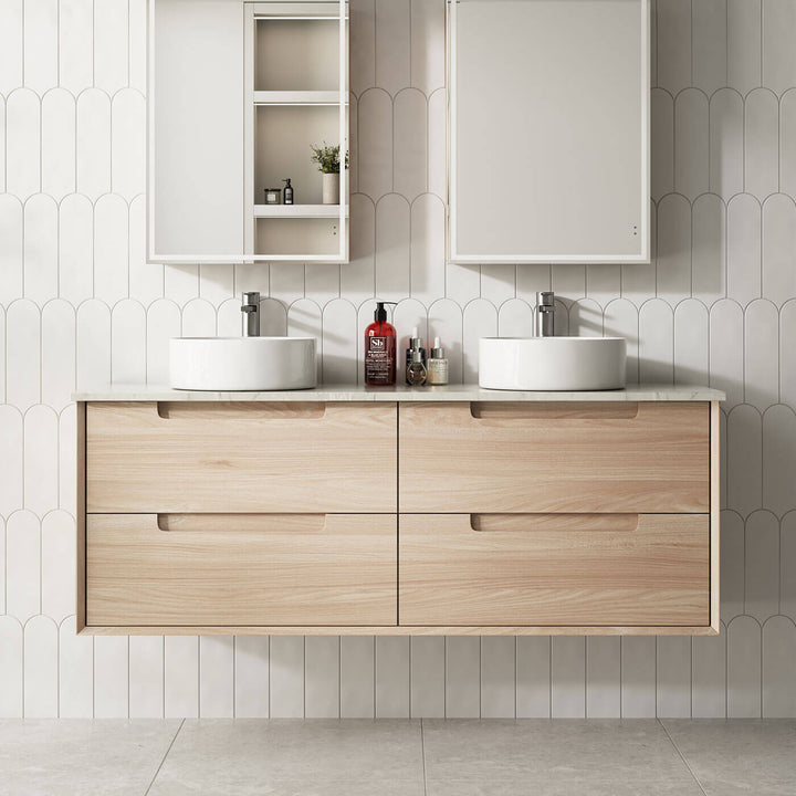 Ainsley Timber Grain Wall Hung Vanity (600-1500mm)