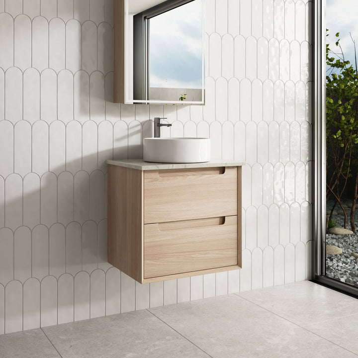 Ainsley Timber Grain Wall Hung Vanity (600-1500mm)
