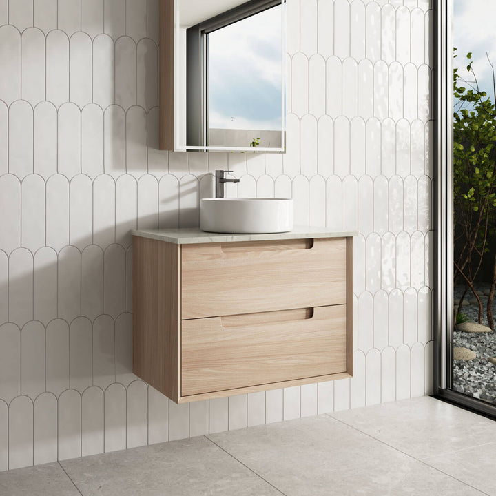Ainsley Timber Grain Wall Hung Vanity (600-1500mm)
