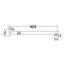 Alice Square Horizontal Shower Arm 404mm