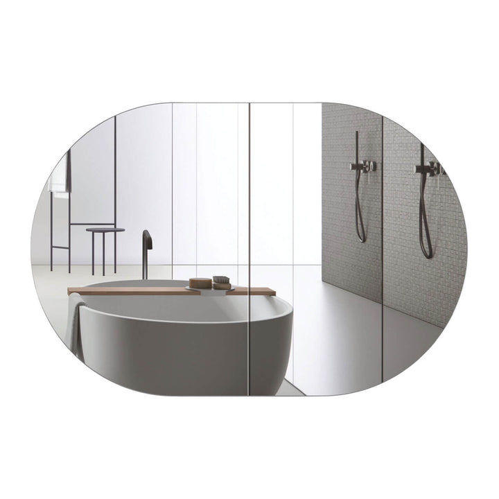 Amber Oval Mirror Cabinet