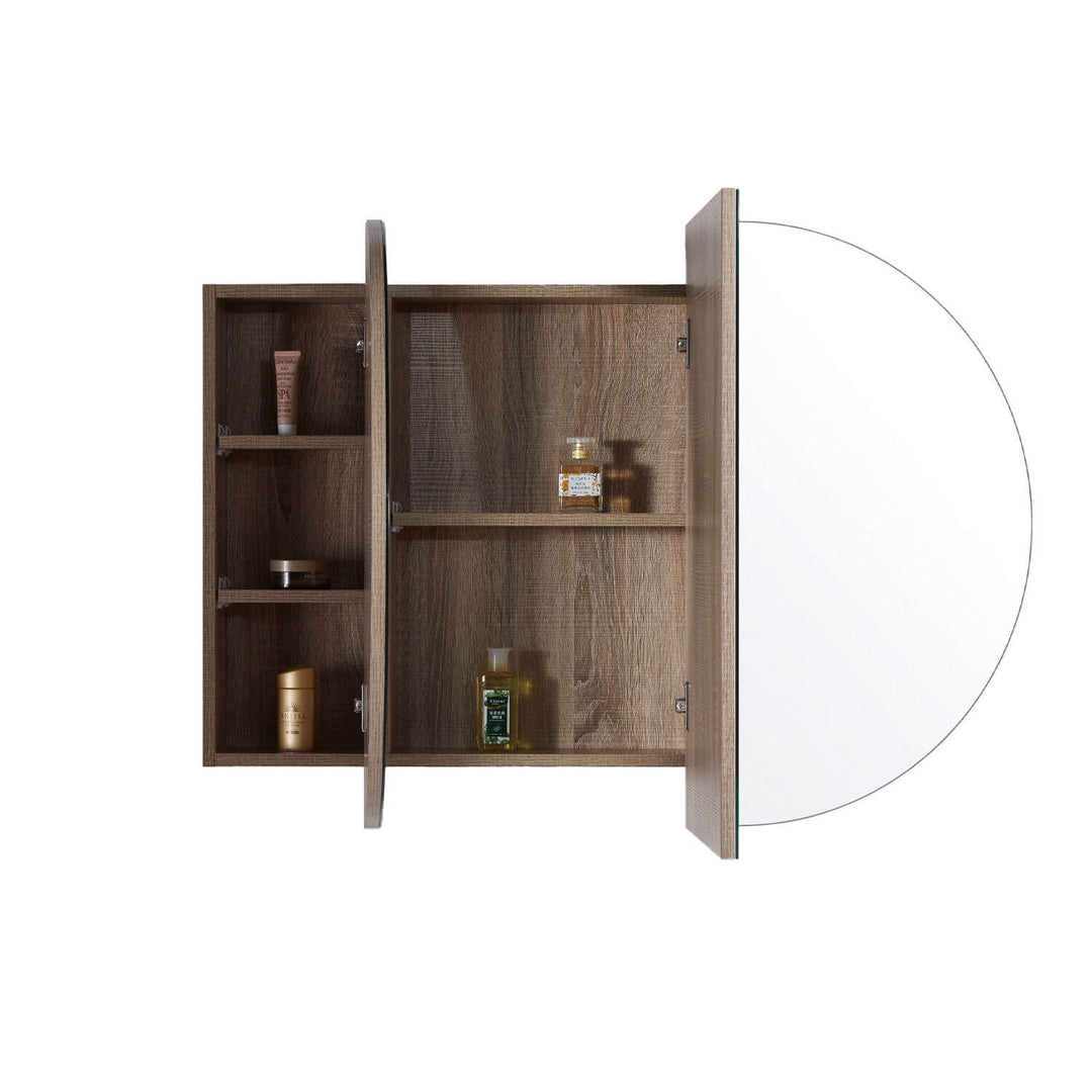 Amber Oval Mirror Cabinet
