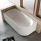 Anika Ribbed Corner Freestanding Bathtub 1500-1700mm