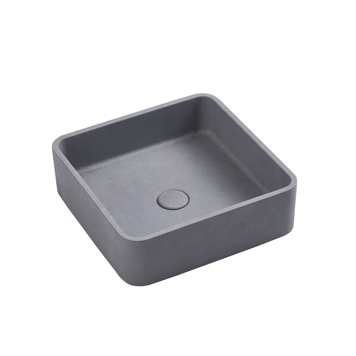 Aosta Square Concrete Basin 390mm