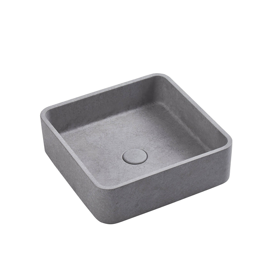 Aosta Square Concrete Basin 390mm