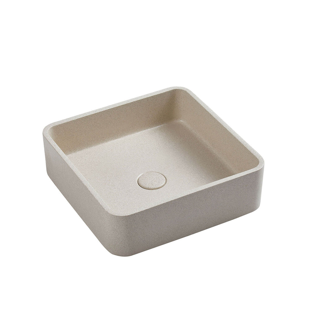 Aosta Square Concrete Basin 390mm