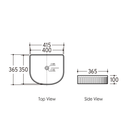 Archie Above Counter Arch Basin 415x365mm