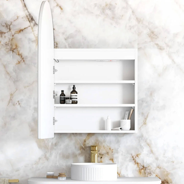 Archie LED Mirror Shaving Cabinet Arched 900x600mm