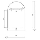 Archie Metal Frame Arched Mirror 900x600mm