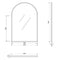Archie Metal Frame Arched Mirror 900x600mm