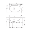 Ari Compact Cast Stone Wall Hung Basin