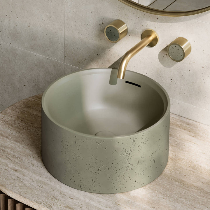Atelis Overflow Concrete Basin 390mm