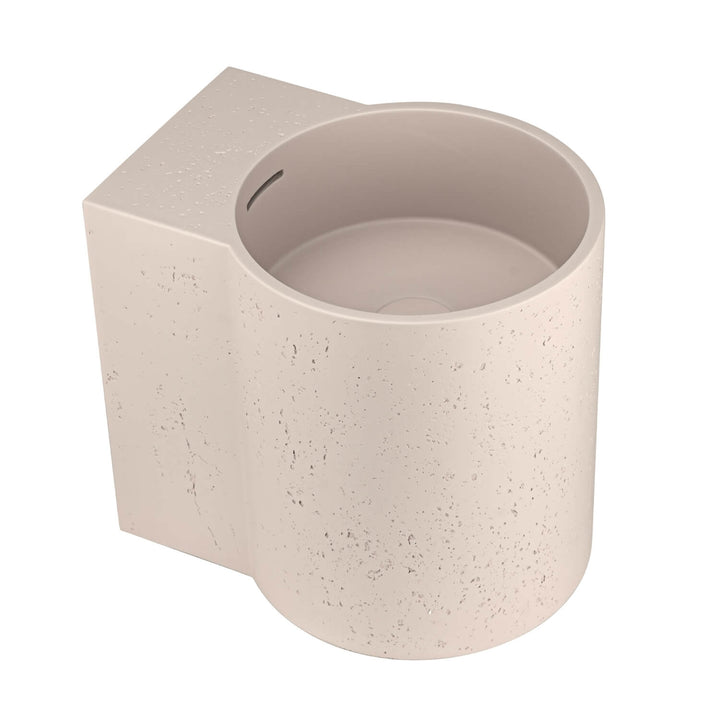 Atelis Cylinder Wall Hung Concrete Basin 310mm