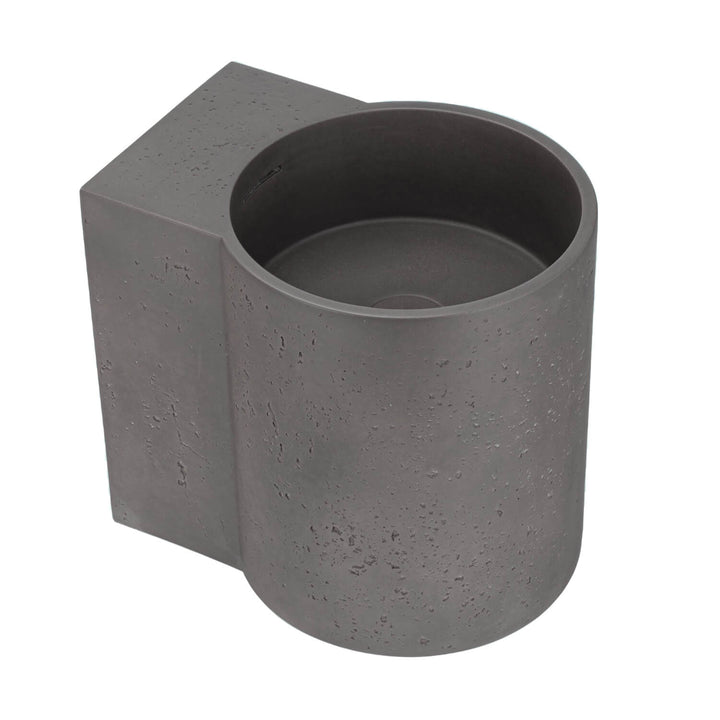 Atelis Cylinder Wall Hung Concrete Basin 310mm