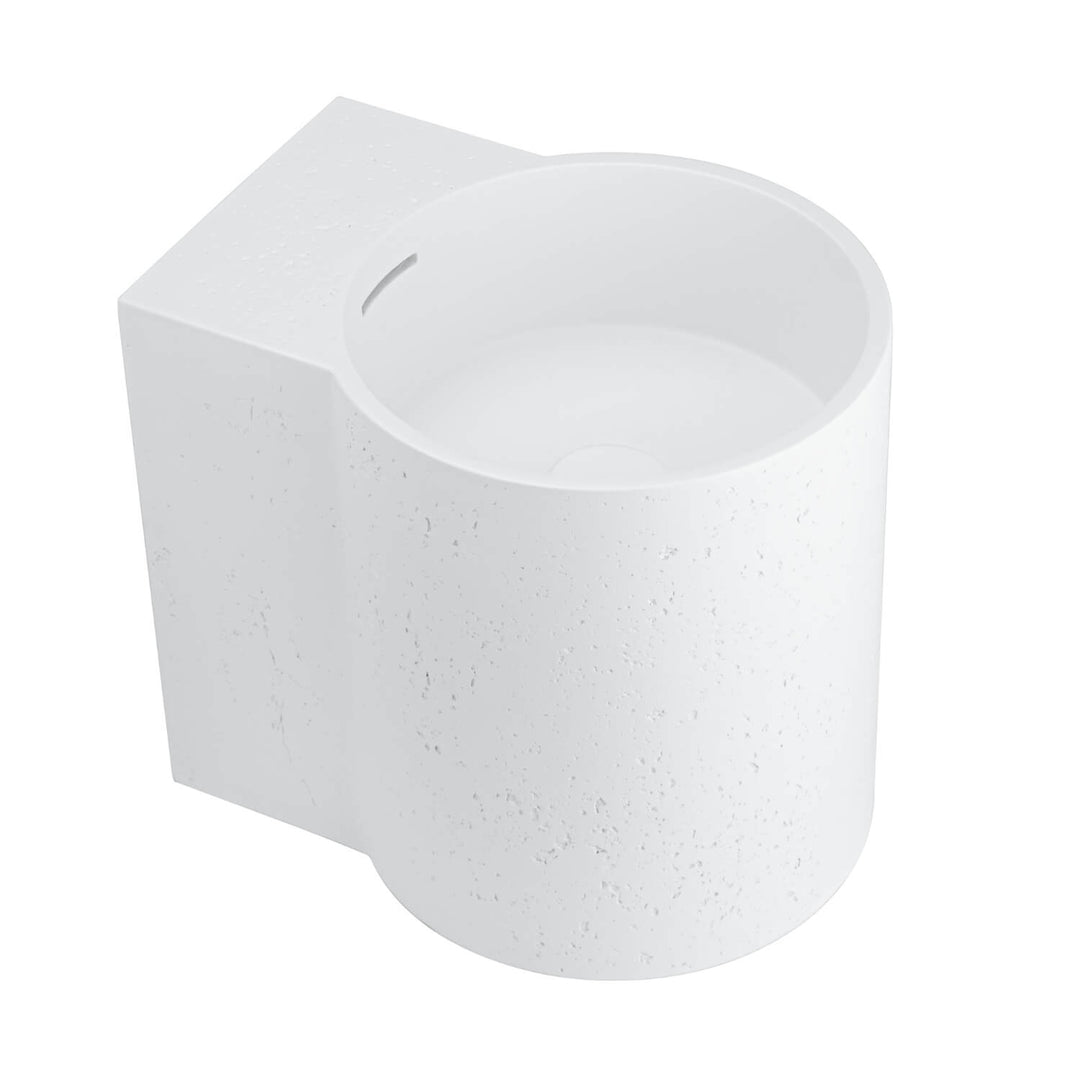 Atelis Cylinder Wall Hung Concrete Basin 310mm