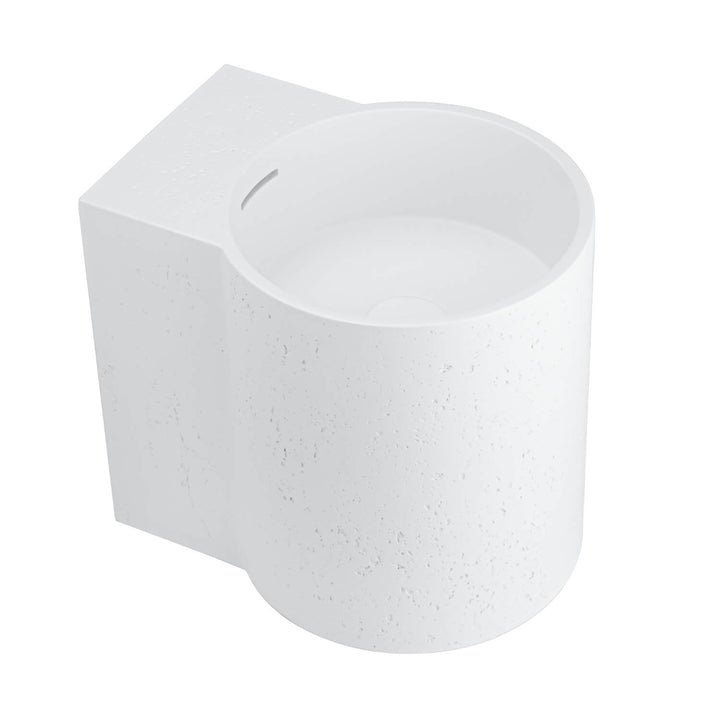 Atelis Cylinder Wall Hung Concrete Basin 310mm