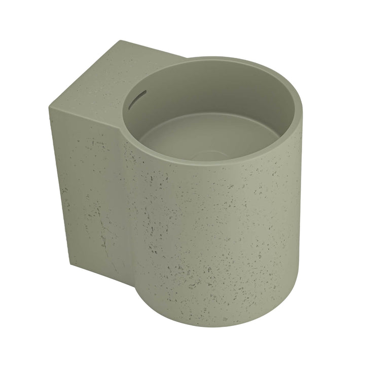 Atelis Cylinder Wall Hung Concrete Basin 310mm