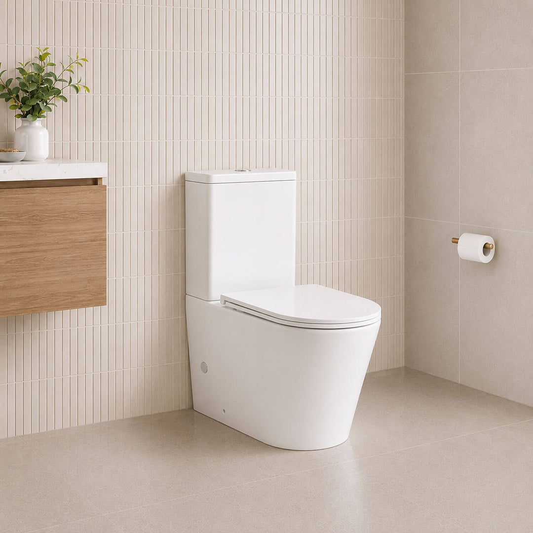 Austin Rimless Tornado Extra High Back to Wall Toilet